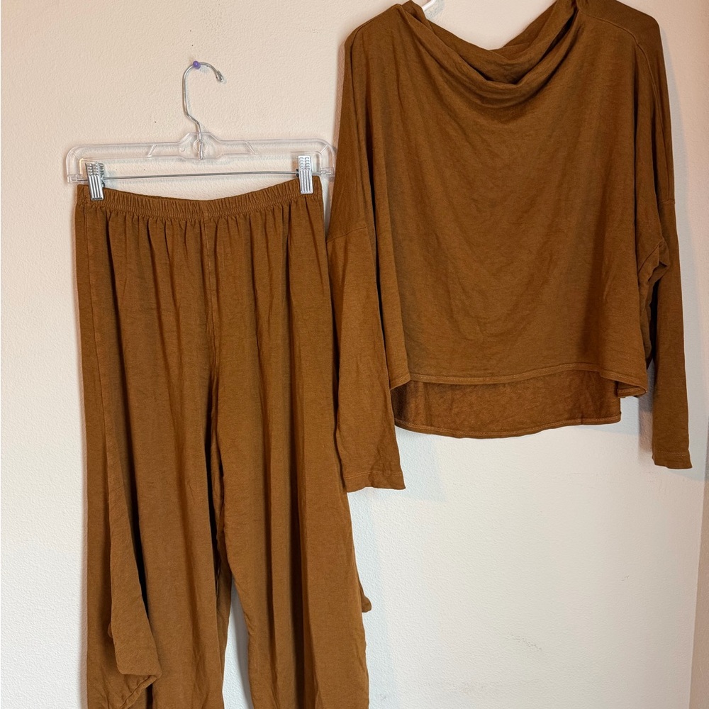 Women’s Bryn Walker Set Pants & Long Sleeve Top Size Small Lagenlook Boho Hippie